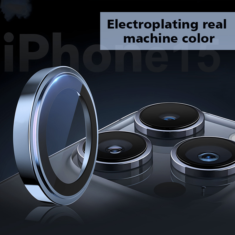 고품질 휴대폰 액세서리 카메라 렌즈용 풀 글루 렌즈 보호대 아이폰 15 프로 맥스