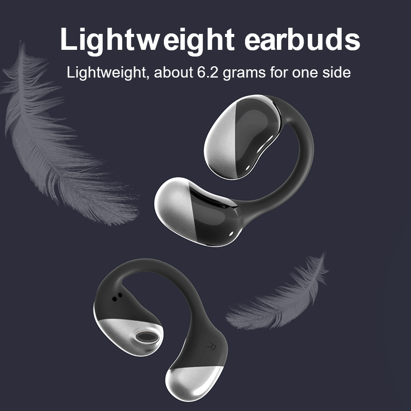 새로운 블루투스 5.3 지능형 통화 소음 감소 오픈 귀 운동 스포츠 스테레오 헤드폰
